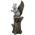 thumbnail image 2 of Northlight Squirrel on Tree Stump Outdoor Garden Statue - 22.75", 2 of 8