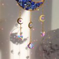 thumbnail image 3 of (Video Disponible) (Luna Pequeña Reloj Arena) Colección Crystal Light Carillón Viento Metal Azul Piedra Natural Serie Metal (Azul), 3 of 9