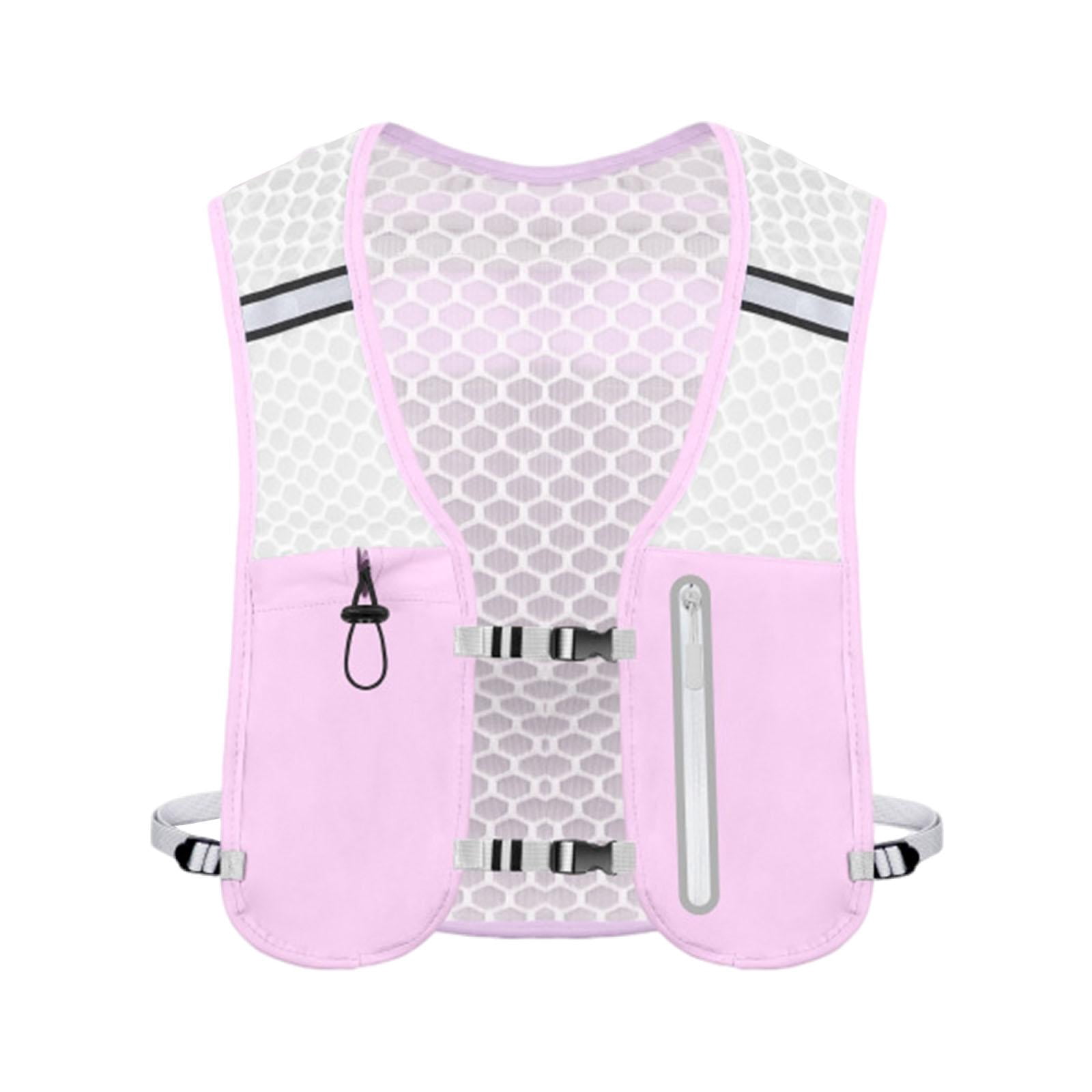 QccHieUs Running Vest Pack 2 L with Adjustable Waistband Outdoor Sports Bag for Women Men violet