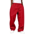 thumbnail image 2 of Baggy Sweatpants Men Wide Leg Loose Fit Lounge Gym Solid Casual Uncuffed Oversized Joggers, 2 of 4