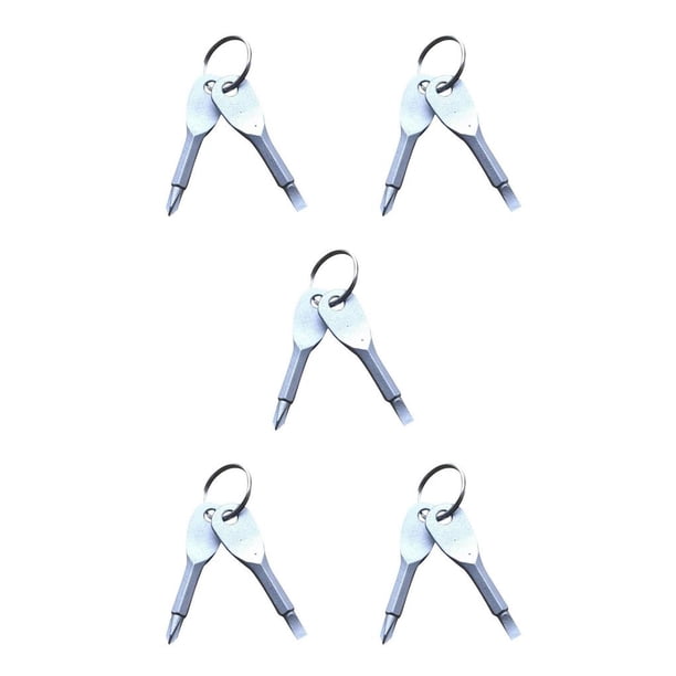 Advancent 1 Juego de destornillador multifunción Mini de acero inoxidable, destornilladores ranurados con forma de llave, llavero, herramienta de Type3 NO3 Advancent CBP003887