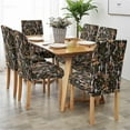 thumbnail image 4 of Black Boho Mushroom Stretchy Parson Chair Slipcovers for Dining Room Vintage Wildflower Botanical Chair seat Cover Chair Protectors for Party Pet Protection Universal Fit Polyester Set of 4, 4 of 6