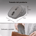 thumbnail image 4 of Ratón Inalámbrico Recargable Bluetooth Silencioso De 2.4g Gris, 4 of 5