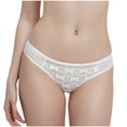 thumbnail image 2 of Kmdttou Womens Underwear Sexy Lace High Cut Panties Comfort Bikini Panty Stretch Underpants Breathable Ladies Briefs (Available in Plus Size) White-M, 2 of 6