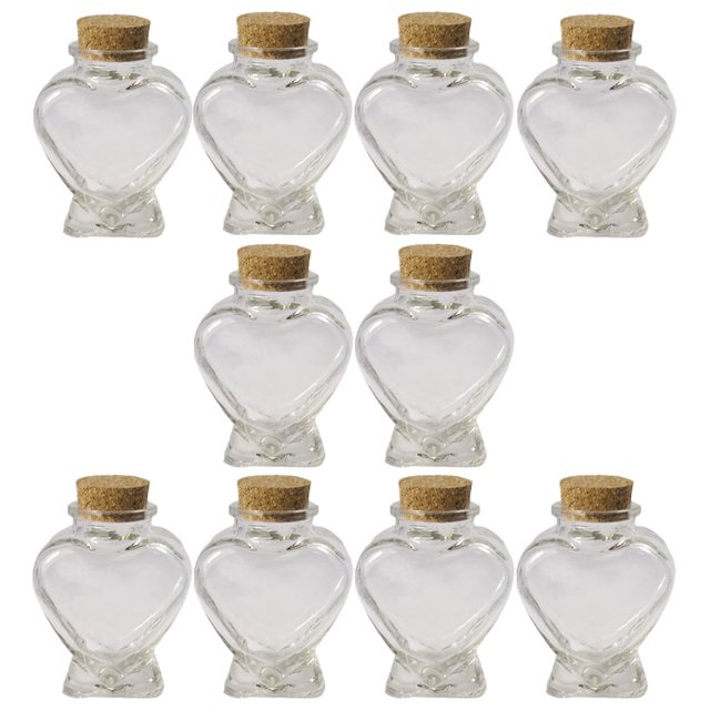 IFANLANDOR 10Ud Botes De Vidrio Con , Frascos Transparentes Para Manualidades Y