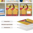 thumbnail image 4 of Yayeee Foldable Storage Basket for Shelves with Handles Set of 2 Waterproof Cloth Bins, Orange Cocktails, 4 of 7