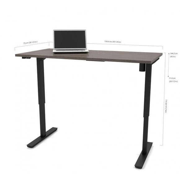 Bestar Table 30“ x 60“ motorisée à hauteur réglable