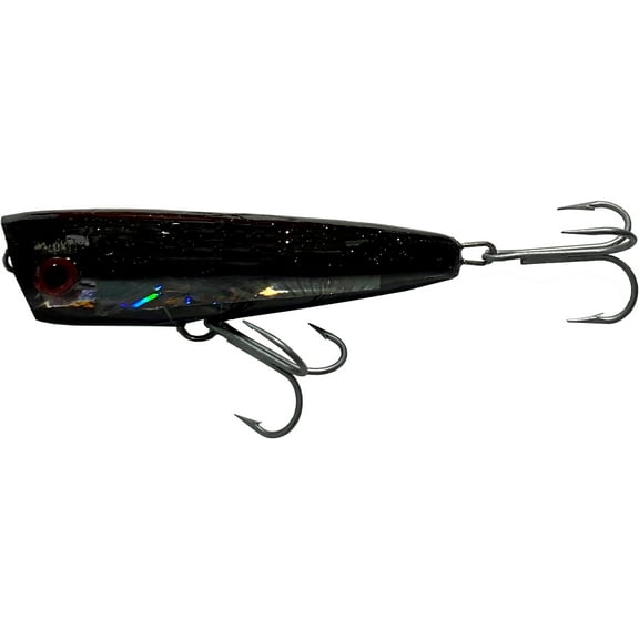 Kaku Dancer Saltwater Fishing Lure, Black and Clear, Hard Bait