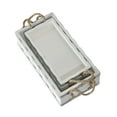 thumbnail image 2 of Sagebrook Home Set Of 2 16/19" Wooden Trays With  Rope Handles, White, Rectangle, Wood, Transitional, 19"L X 10"W X 5"H, Solid Color, 2 of 4