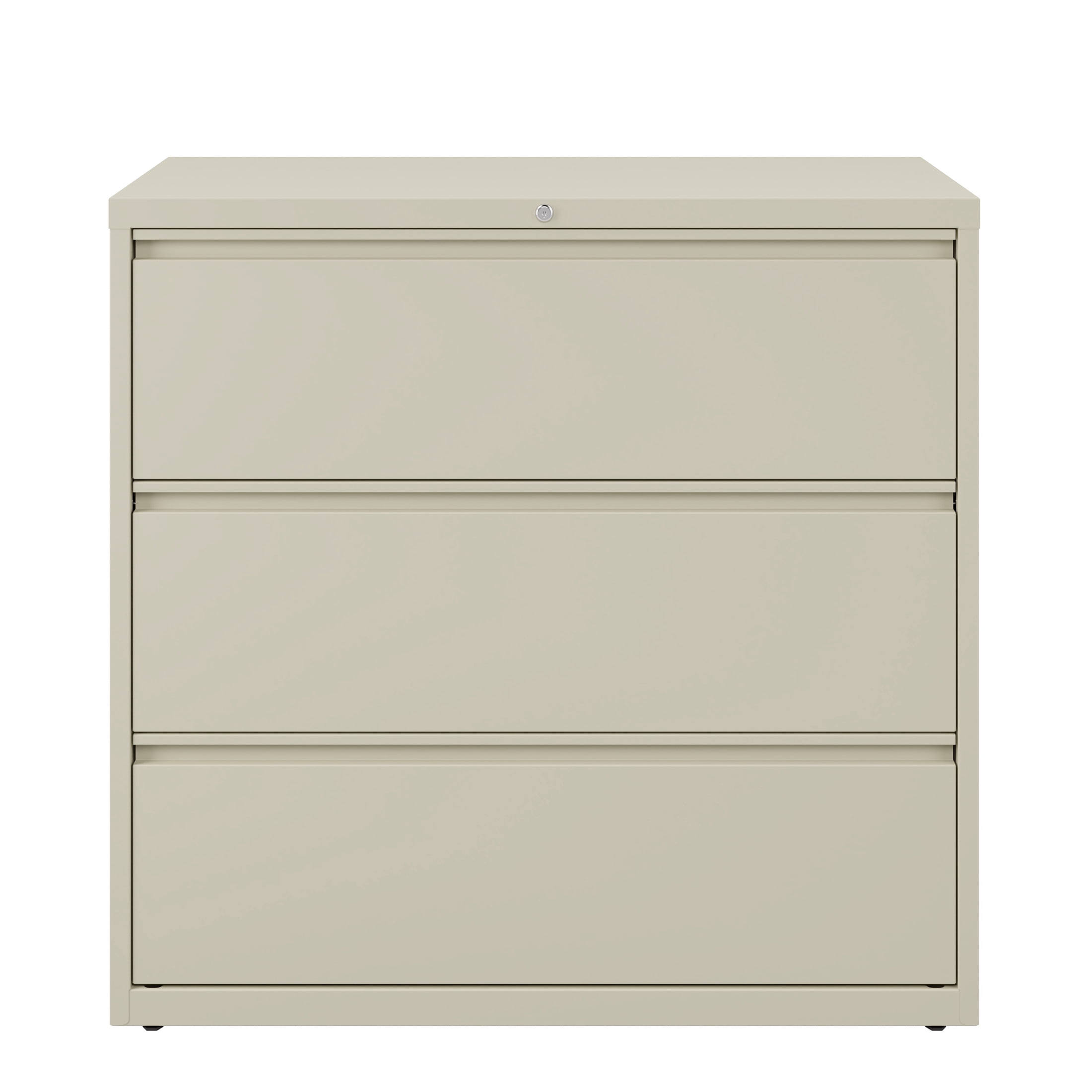 Hirsh 42 inch Wide 3 Drawer Metal Lateral File Cabinet for Home and Office, Holds Letter, Legal and A4 Hanging Folders, Putty