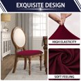 thumbnail image 3 of 4 Pack Red Chair Seat Covers for Dining Room, Removable Washable Anti-Dust Kitchen Chair Protector Slipcovers, Dinning Upholstered Office Chair Seat Cushion Slipcovers Protectors, 3 of 10