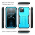 thumbnail image 4 of ExoGuard For iPhone 12/iPhone 12 Pro Case, Phone Case with Screen Protector and Kickstand (Blue), 4 of 7