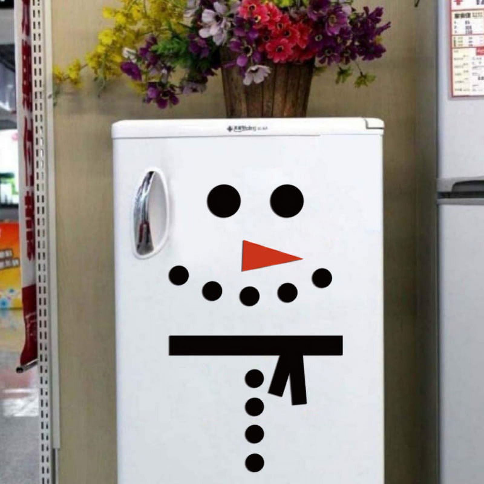 Travelwant Snowman Refrigerator Magnets , Cute Funny Fridge Magnet Refrigerator Stickers Holiday Christmas Decorations for Fridge, Metal Door, Garage