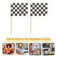 thumbnail image 3 of KAKOWELY Pack of 100 Racing Flag Toothpicks Checkered Flag Picks Appetizer Toothpicks Fruit Sticks for Cocktail Party - Black and White,1.38X"X0.98"X2.56", 3 of 4