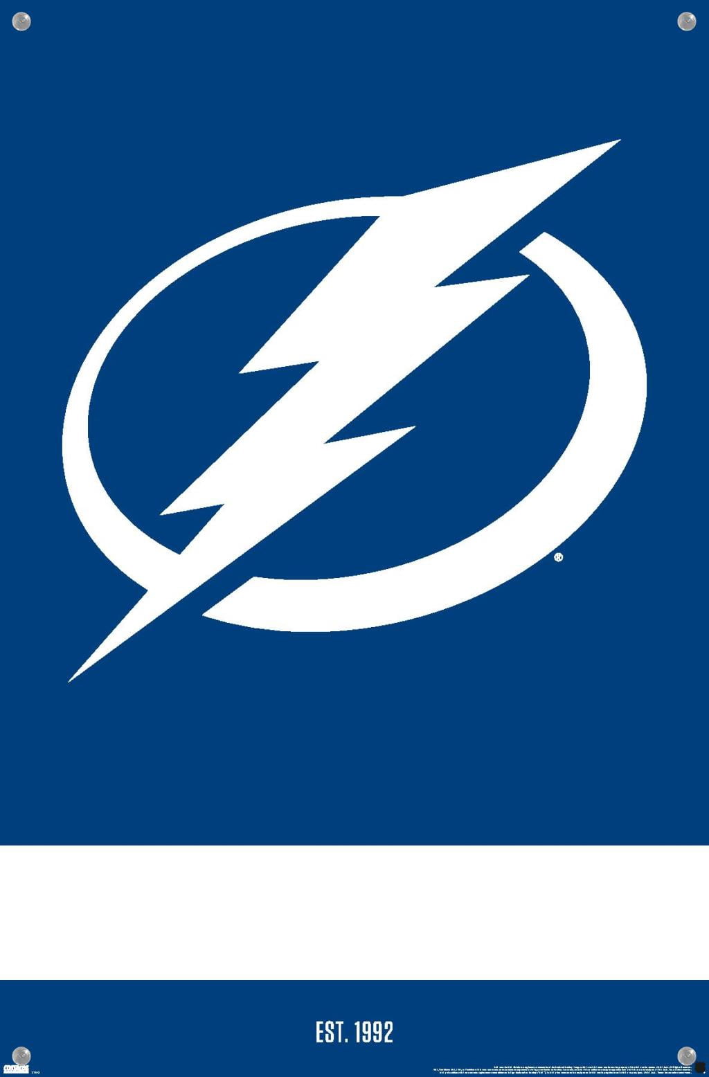 NHL Tampa Bay Lightning - Logo 21 Wall Poster with Pushpins, 14.725" x 22.375"