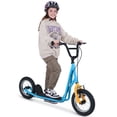 thumbnail image 1 of Gymax Kick Scooter Carbon Steel Frame W/12'' Air Filled Wheel Youth Kids Blue & Orange, 1 of 10