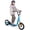 Blue, variant on Gymax Kick Scooter Carbon Steel Frame W/12'' Air Filled Wheel Youth Kids Green & Grey