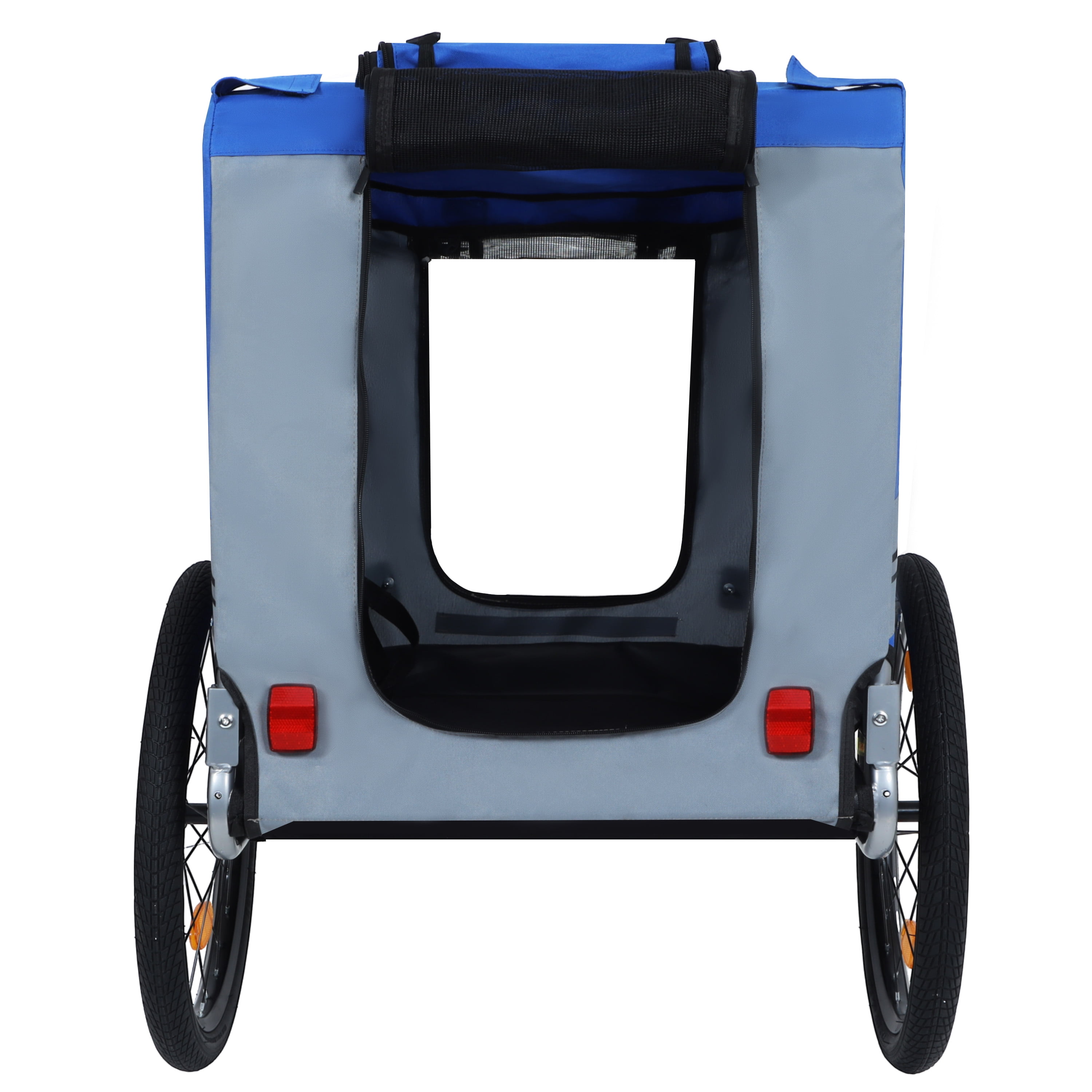 Large Folding Bike Trailer for Dogs, 66LB Capacity All-Terrain Pet Carrier, Durable Steel Frame for Cycling, Jogging, Camping & Outdoor Adventures