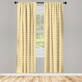 thumbnail image 3 of Ambesonne Retro Curtains, White Polka Dots Classic, Pair of 28"x95", Orange White, 3 of 5