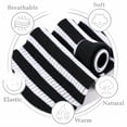 thumbnail image 3 of DOVACKA Plus Size Thigh High Socks for Women, Extra Long Knit Cotton Striped Over Knee Leg Warmers, Breathable Stretchy, Great for Halloween Costume & Cool Weather, 3 of 6