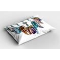 thumbnail image 2 of Ambesonne Feather Pillow Sham, Ornate Dreamcatcher, 26" X 20", Multicolor, 2 of 2