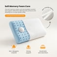 thumbnail image 3 of Gianna Memory Foam Pillow for Sleeping, Gel Cooling Bed Pillow with Breathable Mesh and Washable Cover for Back and Side Sleepers, White (2 Pack), 3 of 6