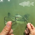 thumbnail image 5 of Harmony Fishing - Razor Series EWG Offset Hooks with Flex Keepers 10 Pack  Bass Fishing  Adjustable Flexible Bait Stoppers  HCS  Slick Black Nickel Coating Size 1/0 10 Pack w/Flex Keepers, 5 of 9