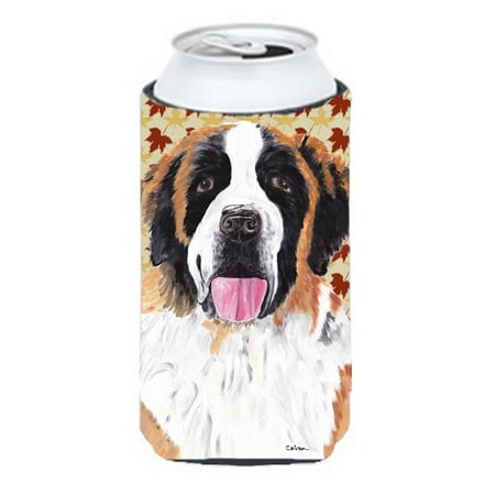 

Saint Bernard Fall Leaves Portrait Tall Boy bottle sleeve Hugger - 22 To 24 oz.