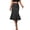 Black, variant on EMMIOL Women's Mermaid Midi Skirt Elastic Mid High Waist Flowy Hem Satin Skirt Retro Y2K Summer Casual Trendy