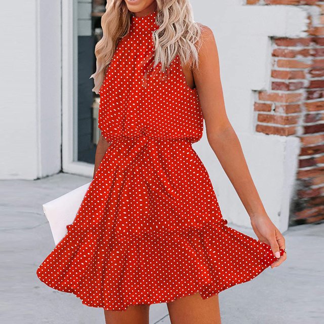 EGNMCR Robes d'Été Femmes Tendance 2024 Mode Femmes Robe Décontractée à Imprimé Floral Sans Bretelles à Volants Bandage