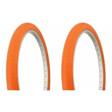 Tire set. 2 Tires. Two Tires Duro 26" x 2.125" Orange/Orange Side Wall HF-120A. Bicycle Tires, bike Tires, beach cruiser bike Tires, cruiser bike Tires