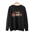 thumbnail image 5 of 2025 New Halloween Autumn and Winter Foreign Trade Clothing Ghost Stay Spooky Print Drop Shoulder Thin Sweatshirt, 5 of 7
