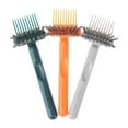 thumbnail image 2 of Xihbxyly Limpiador de Cepillos para El Cabello, Cepillo de Limpieza de Peines 2 En 1, Cerdas de Nailon, Plástico Duradero, Uso En Salón y Hogar, Prolonga La Vida Útil Del Cepillo, Tamaño Compacto, 17, 2 of 7