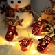 thumbnail image 4 of Cadena de luces LED de hierro para Navidad, diseño de árbol de Navidad, muñeco de nieve, Papá Noel, luces a batería, USB, 4 of 6