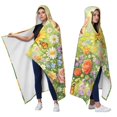 thumbnail image 2 of Cute Sunflower Cat Wearable Blanket Hoodies for Women Men Adults Cat Lovers Warm Cozy Beautiful Floral Cats Hooded Blankets for Couch Bed Decor Birthday Gifts 60x80 Inch, 2 of 5