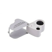 30X 60X Double-Multiple Glass Jeweler Jeweler's Jewelry Magnifier Magnifying LED