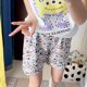 thumbnail image 4 of Pantalones para caminar. Pantalones de pijama de dibujos animados para mujer, pantalones cortos holgados de verano para estar en casa, pantalones de verano para usar., 4 of 6