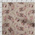 thumbnail image 3 of Soimoi Asian Paisley Print,Cotton Poplin, Sewing Fabric Sold by The Yard 42 Inch Wide,Sewing Craft Quilting/Quilt Making Fabric, Dusty Pink, 3 of 5