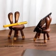 thumbnail image 4 of Fiudx Taburete de Nogal con Forma de Conejito, Diseño de Conejo, Soporte Multifuncional para Teléfono, Decoración de Escritorio, Ideal para Regalo Navideño, Material de Madera, Tamaño 17 X 12,5 X 10, 4 of 6