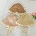thumbnail image 4 of SikaFu French Lace Lace Lace Korean Version Loli Sunshade Straw Hat For Women, Summer Small, Fresh, Sweet, Cute Strap Fisherman Hat, 4 of 7