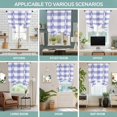 thumbnail image 6 of Tie Up Curtains for Windows Purple Buffalo Check Valance Adjustable Balloon Curtain Watercolor Purple Plaid Tie Up Shades for Kitchen Living Room Bedroom Privacy Curtain Drape 34x45 Inch, 6 of 9