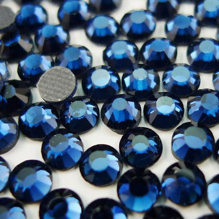 New ThreadNanny Czech Quality 10gross (1440pcs) Hotfix Rhinestones Crystals - 5mm/20ss, Navy Blue (Saphire) Color