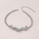 thumbnail image 4 of Gargantilla con colgante de mariposa con diamantes de imitación bohemios, collar de cadena cubana de cristal llamativo, collar corto de plata para mujeres y niñas (plata), 4 of 5