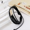 thumbnail image 2 of Ayyufe Vintage Rudder Black Leather Bracelets Unisex Vintage Retro Multilayer Braided Leather Wristband Bracelet Bangle, 2 of 8