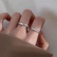 thumbnail image 2 of Anillo de pareja Mobius para hombres y mujeres, un par de anillos abiertos y lisos de imitación de plata de ley S925, anillo con nicho, 2 of 4