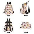 thumbnail image 4 of FORMRS Mini Backpack Purse for Women Travel Daypack Casual Shoulder Bag, Gray Autumn Leaves, 4 of 7