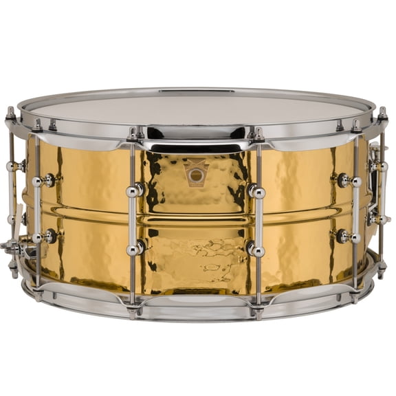 Ludwig LB422BKT Supraphonic 6.5x14 Hammered Brass w/Tube Lugs Snare Drum