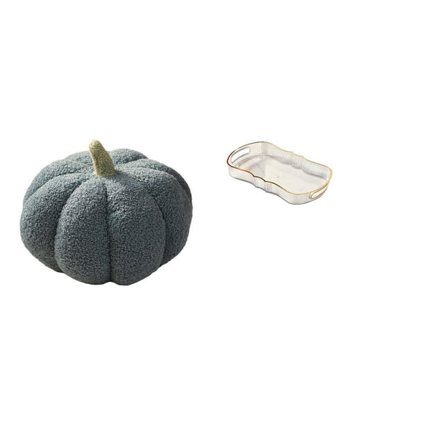 Almohadas de calabaza de Halloween,Almohadas de calabaza de Halloween Decoración del hogar Suave,Cojines de calabaza para Halloween,peluches,sofá,Bandeja de almacenamiento,Bandeja rectangular