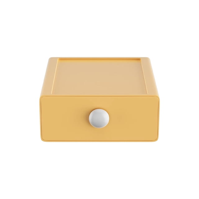 SIYTUAU Drawer Style Desktop Storage Box Plastic Office Organizer For Stationery Makeup Multi Compartment Yellow