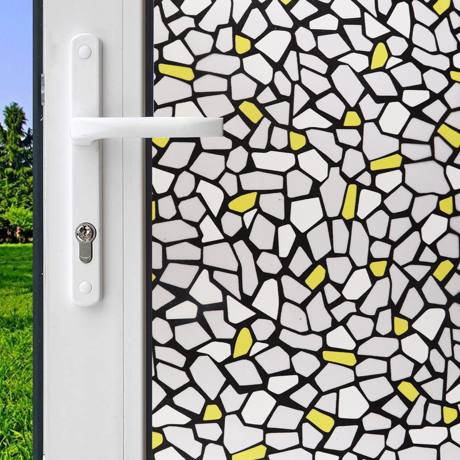 Details about   3D Frosted Door Window Film Privacy Stained Glass Vinyl Static Cover Bathroom 